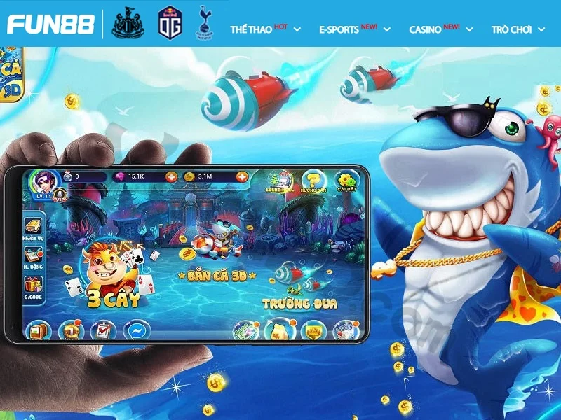 Bắn cá đổi thưởng cực dễ chơi tại Casino online Fun88