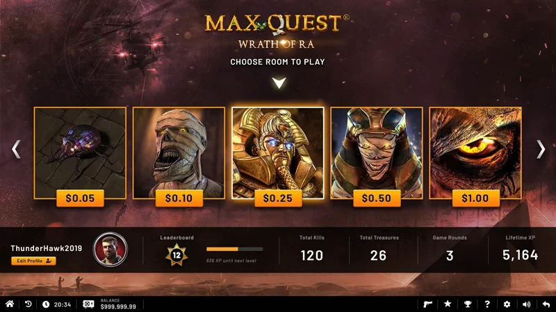 Bí ẩn với game Max Quest Rise of the mummy